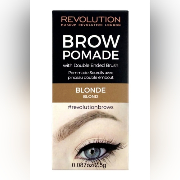 Revolution Blonde Brow Pomade with Double Ended Brush - Picture 1 of 12